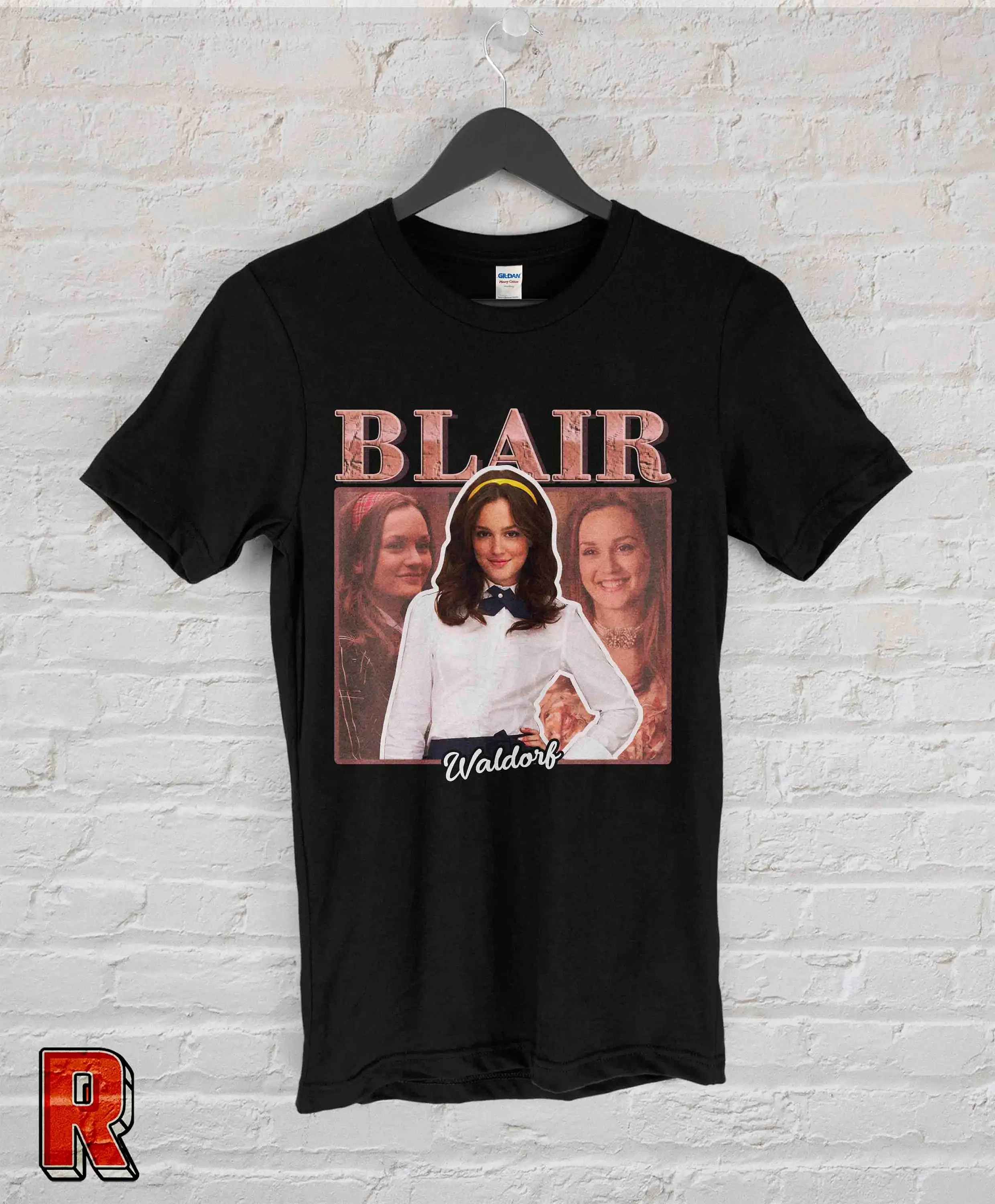 Blair Waldorf T Shirt Vintage Gossip Girl 90 s Rapper Homage Throwback Black White tee