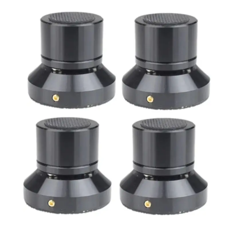 A36T-12X حامل عزل مكبر الصوت من سبائك الرصاص قابل للتعديل وسادة صينية كروية للقدم حامل مكبر صوت عزل قدم سبايك أسود