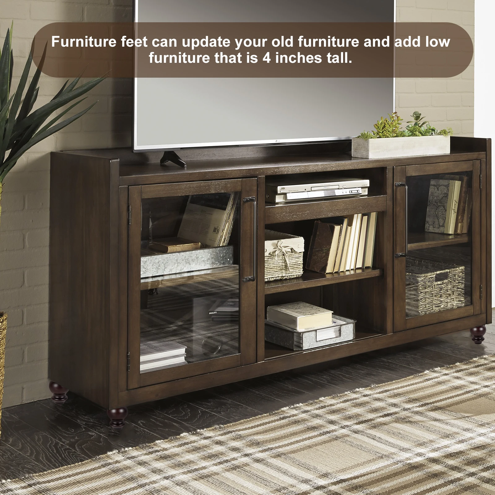 Набор ножек для мебели, однотонные аксессуары для стоек, высота 4 дюйма, деревянные ножки для журнального столика, телевизора, шкафа, 4 шт.