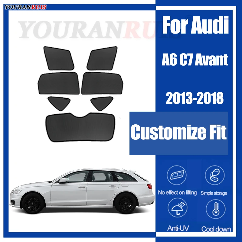 

For Audi A6 C7 Avant 2013-2018 Magnetic Car Windows Front Windshield Sunshade Visor Car Sun Protection Curtains