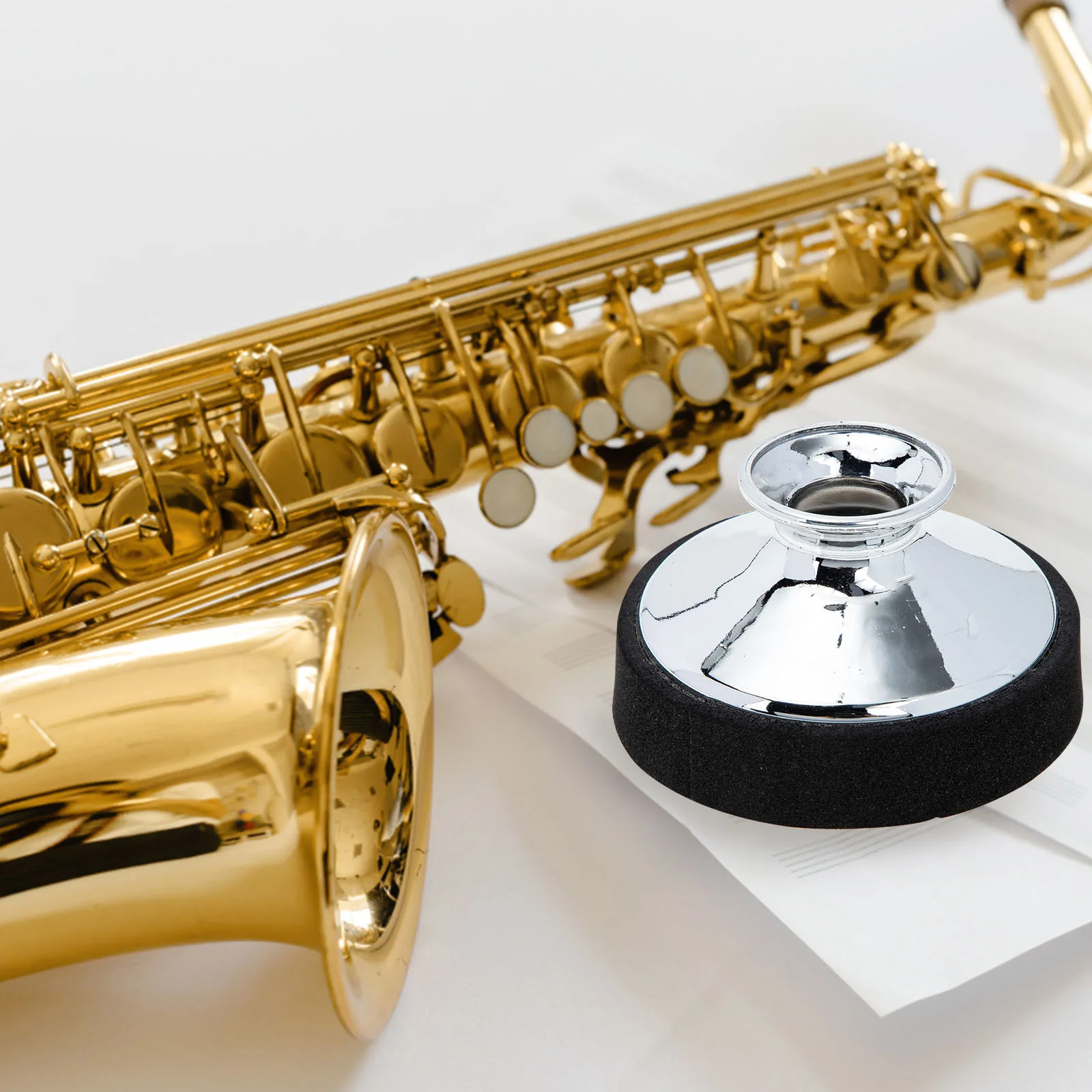 サックスミュートダンパー コンパクト 簡単取り付け プロフェッショナルサウンドリデューサー アルトサックスアクセサリー アルトサックスミュート