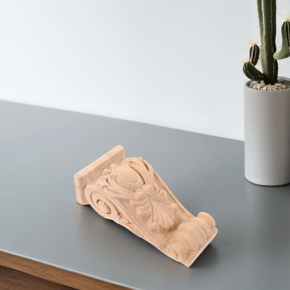 

Резные беловые аппликации из цельного дерева, кронштейн для полки в европейском стиле для декора дверного проема и каминки, неокрашенные деревянные корбели для дома