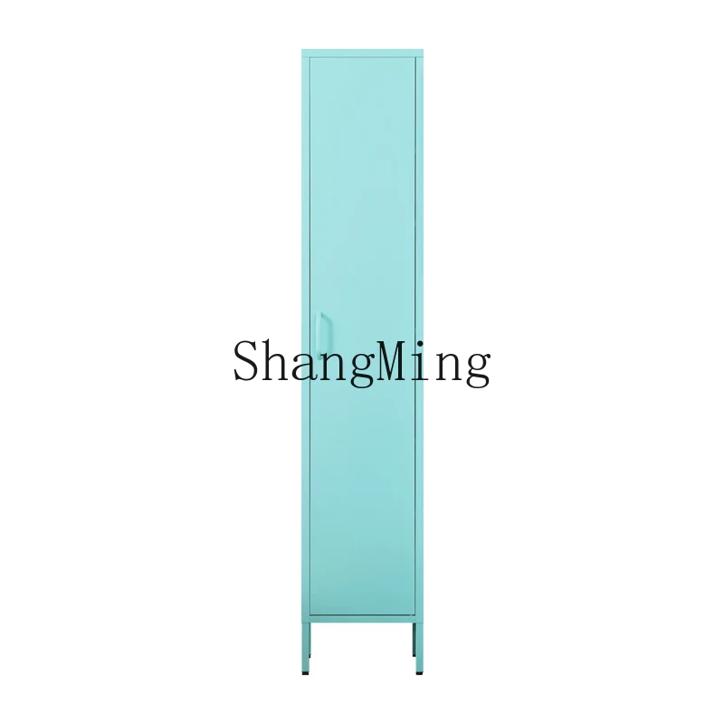 FG household simple glass door display kitchen crevice cabinet wrought iron storage balcony crevice storage cabinet