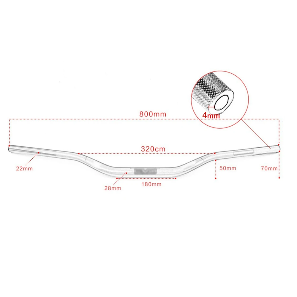 Motorcycle Handlebar 28mm Fat Bar Dirt Pit Bike Motocross CNC Aluminum Alloy Handle Bars for EXC CRF 450 KXF KLX Monster 696 R6