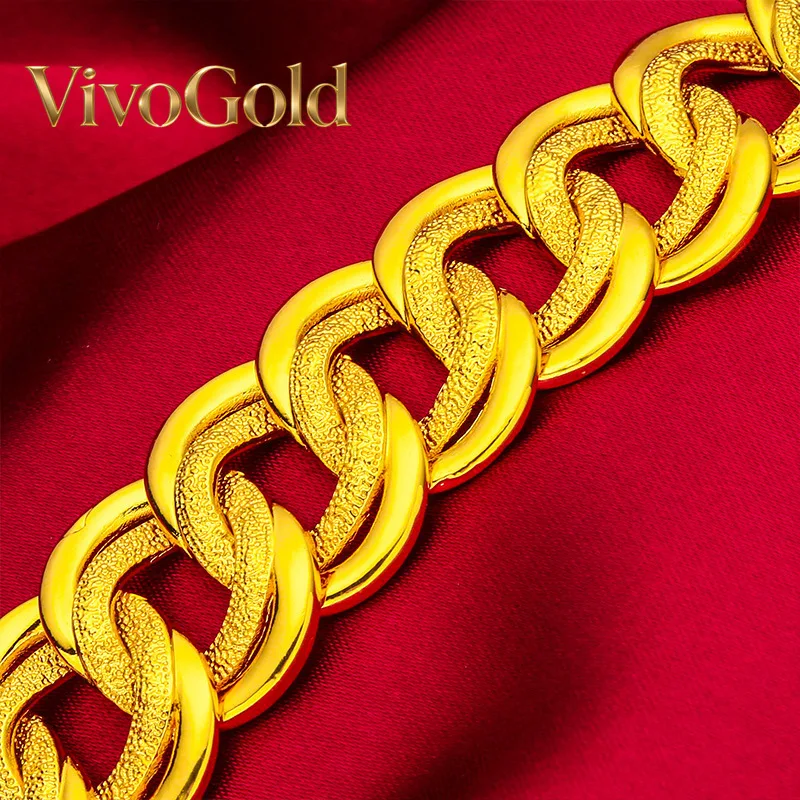 

Плоский браслет VivoGold из 24-каратного золота, 18 мм | Золото AU999, чистое золото, унисекс-дизайн, зеркальная полировка, элегантный и универсальный, для повседневного ношения.