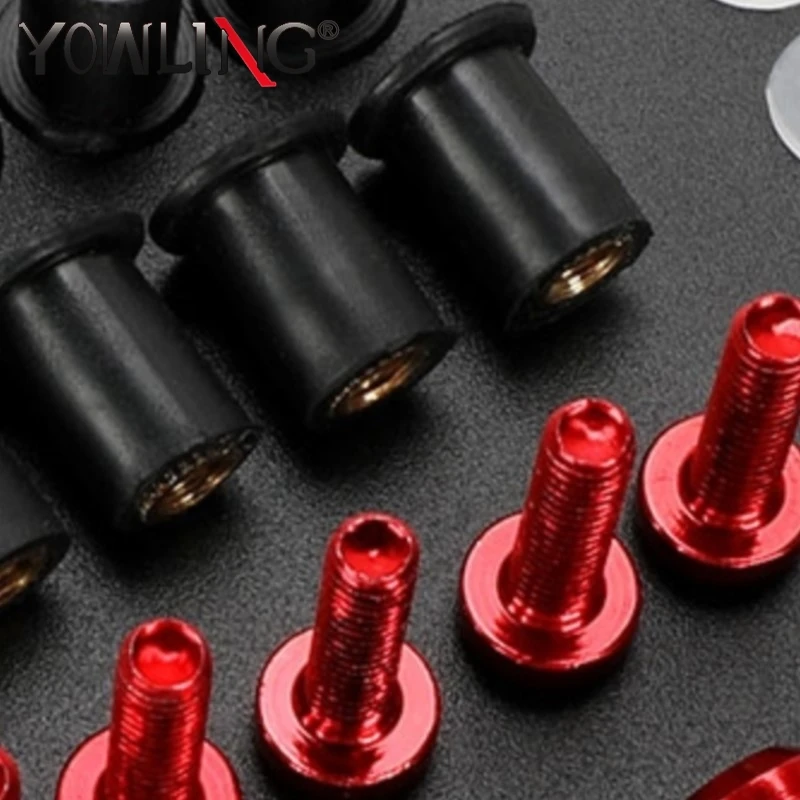 

10PCS M5 Windshield Screw Rubber Nuts Fairing Bolts Kit CNC For BMW S1000RR S 1000 RR S1000 RR 2025 2010-2025 2024 Accessories