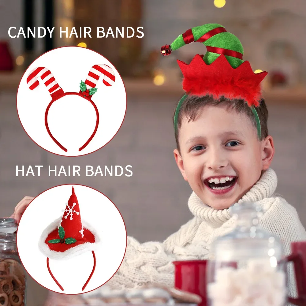 Christmas Headbands Funny Santa Claus Leg Hairband Xmas Kids Favor Gifts Head Band Merry Christmas Natal Navidad Party Decor