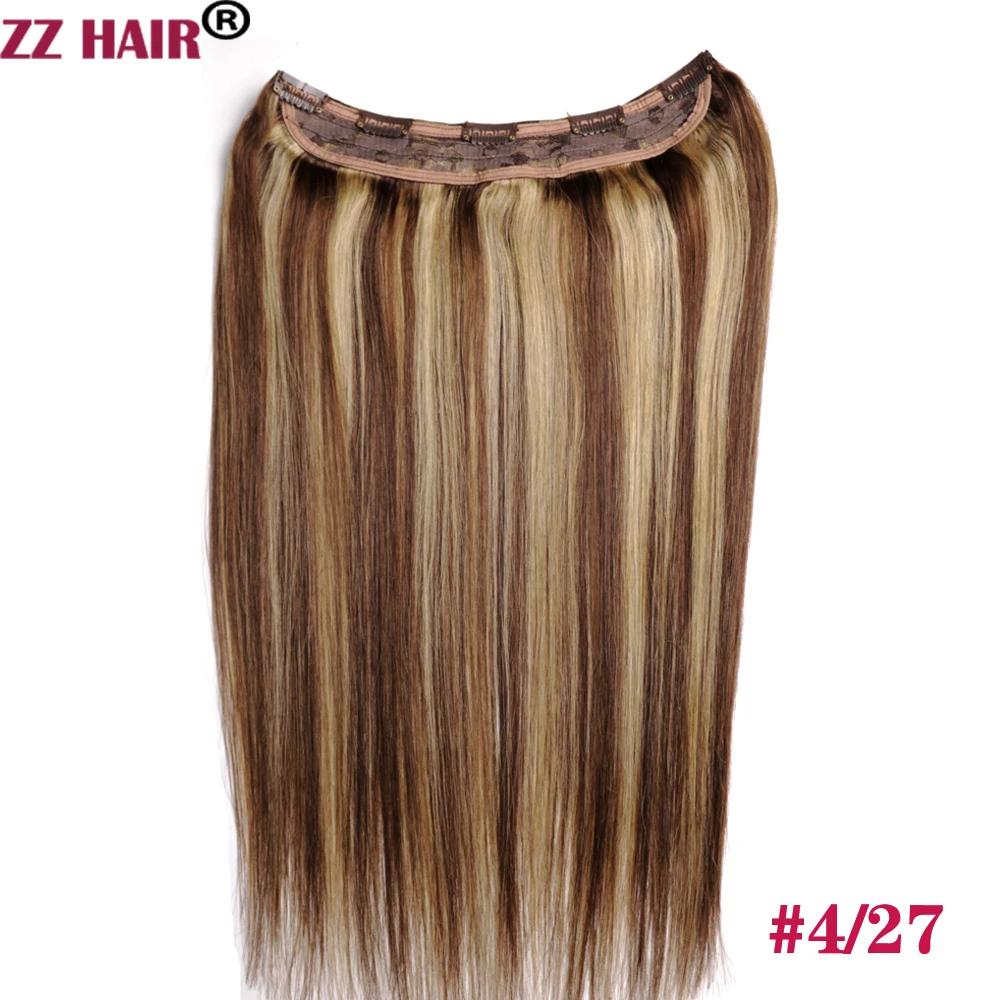 ZZHAIR 100% Braziliaanse Human Remy Hair Extensions 16 "-24" U-pcs Set 100g-200g Clips in Een Stuk Natuurlijk Recht