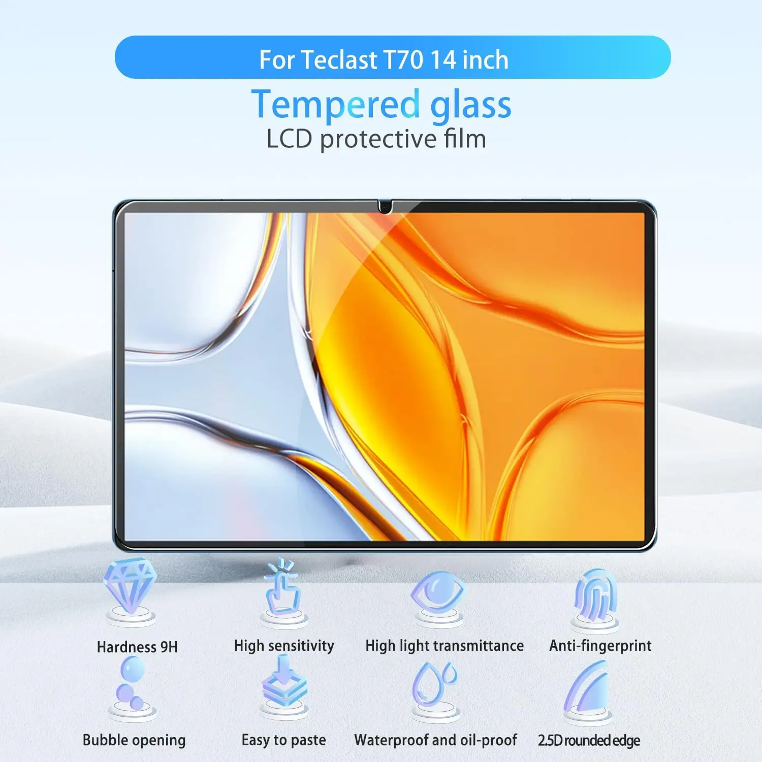 1PC Tempered Glass Screen Protector For Teclast T70 T65 Max M85 Plus T60 Pro 12 14 13.4 Inch Anti-Scratch Tablet Protective Film
