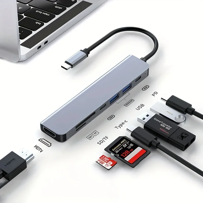 

USB C-хаб для 4K HDMI-совместимый кардридер для SD TF-карт USB 3,0 Type C зарядная док-станция для MacBook Dex TV мышь