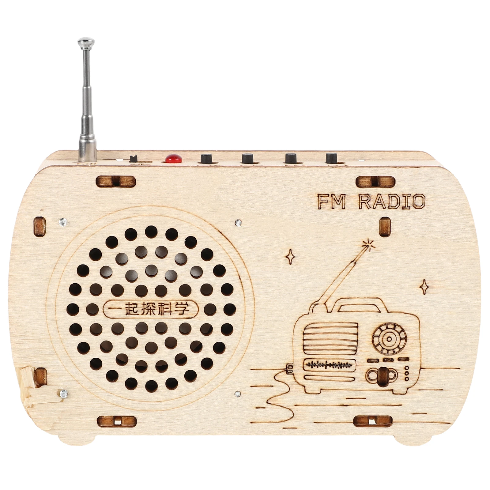 DIY Holz-Radio-Bausatz Retro FM Lehrreiches STEM-Bau-Spielzeug Wissenschafts-Experimentier-Set 3D Kreativ-Bastelset Geburtstagsgeschenk für Kinder und Jugendliche