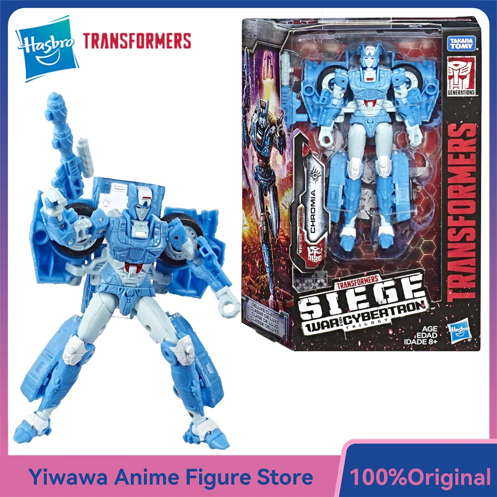 [Auf Lager] Hasbro Transformers War for Cybertron Siege Chromia 14 cm Deluxe Class Action-Roboterfigur zum Sammeln, Modellspielzeug, Geschenke