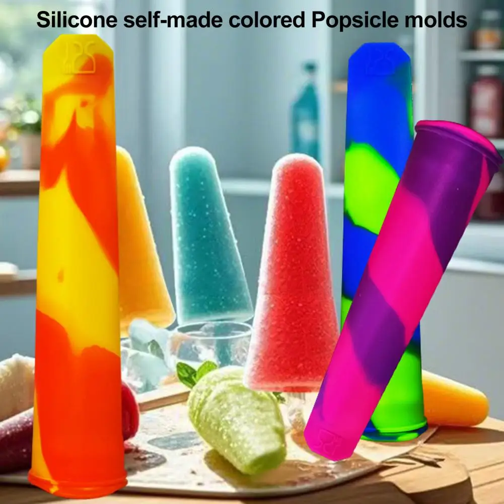 Bpa-free Molds Silicone Molds with Leak-proof Covers Reusable Ice Cream Mold Set Diy Homemade Frozen Treat Tools for Summer