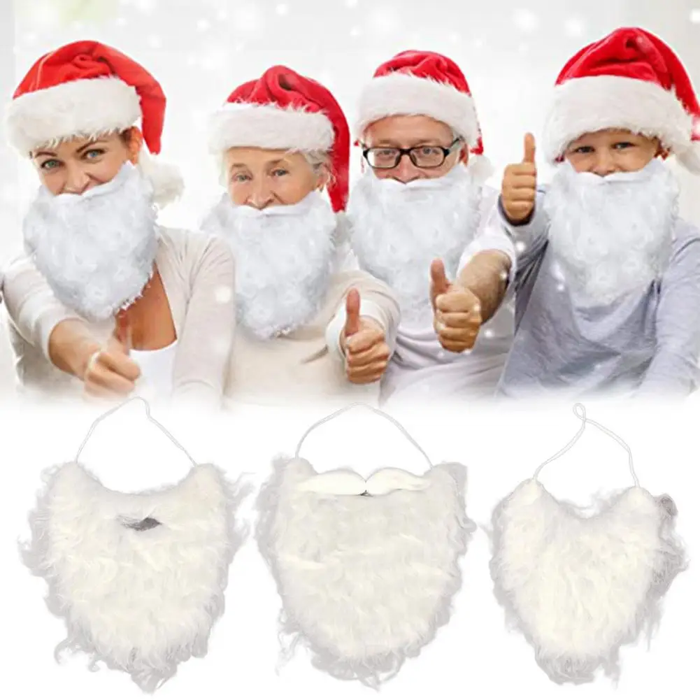 Lightweight Santa Claus Beard Adults/Kids Cosplay Props Excellent Christmas Costume Party Santa Faux Mustache