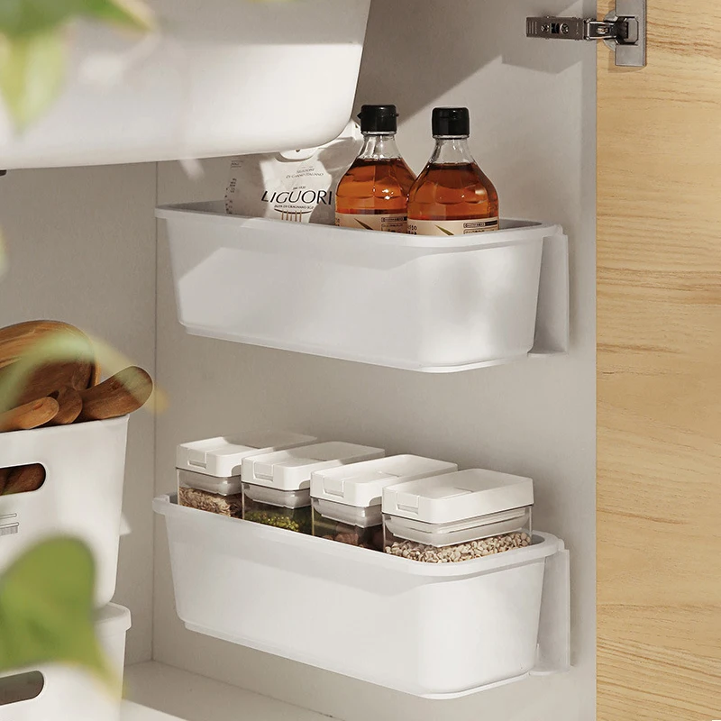 Kitchen Under Sink Organizer Storage Box Wall-mounted Door Spices Condiments Kitchen Organizers For Pantry Cabinet Closet Box