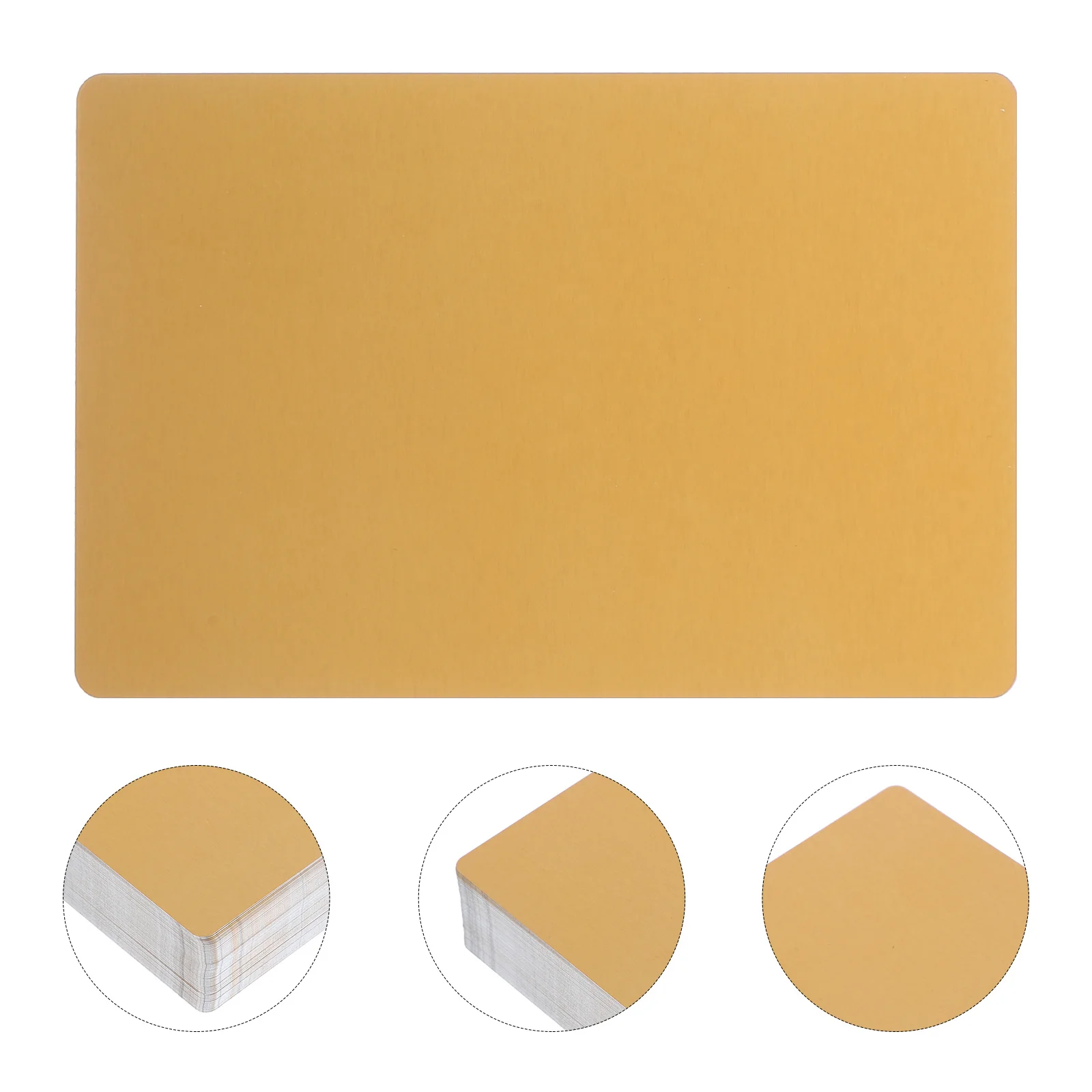 100Pcs Blank Metal Business Cards Sublimation DIY Aluminium Blanks Smooth Surface Round Corner Practical Convenient