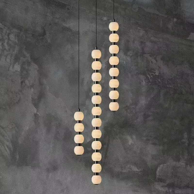 for Marble bedside chandelier LED modern minimalist Italian style fishing line chandelier, suitable for bedroom and living