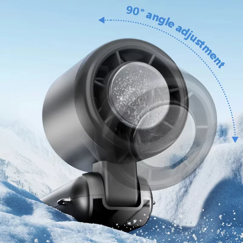 Ice Compress Handheld Fan Portable Outdoor Usb Digital Display Folding Refrigeration High Speed Violent Turbine Small Fan