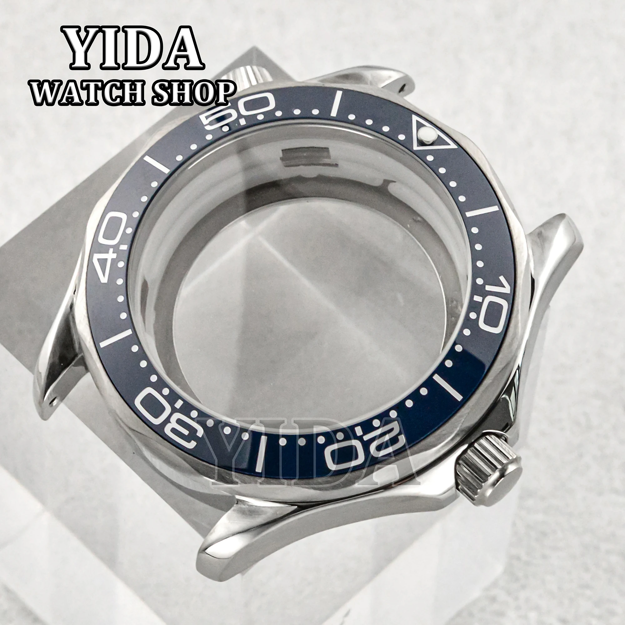 300 Cassa dell'orologio in acciaio inossidabile 10ATM parti mod impermeabili vetro zaffiro per sostituzione movimento automatico Seamaster NH35