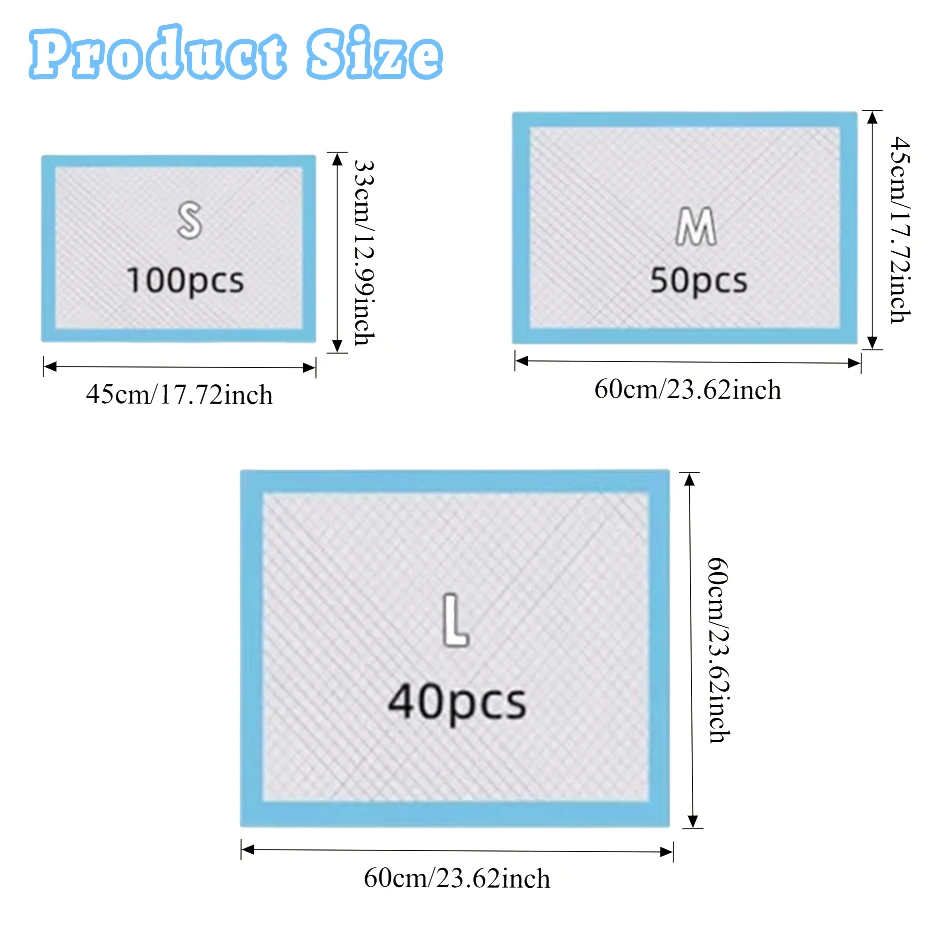Super Absorbent Pet Diaper Dog Training Pee Pads Disposable Healthy Nappy Mat For Cats Dog Quick-dry