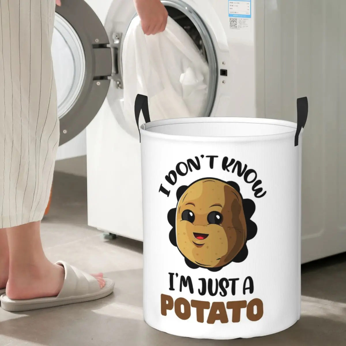 

Я не знаю, я просто подарок для любителей картофеля, складные корзины для белья, корзина для хранения грязной одежды, игрушек, большая водонепроницаемая корзина