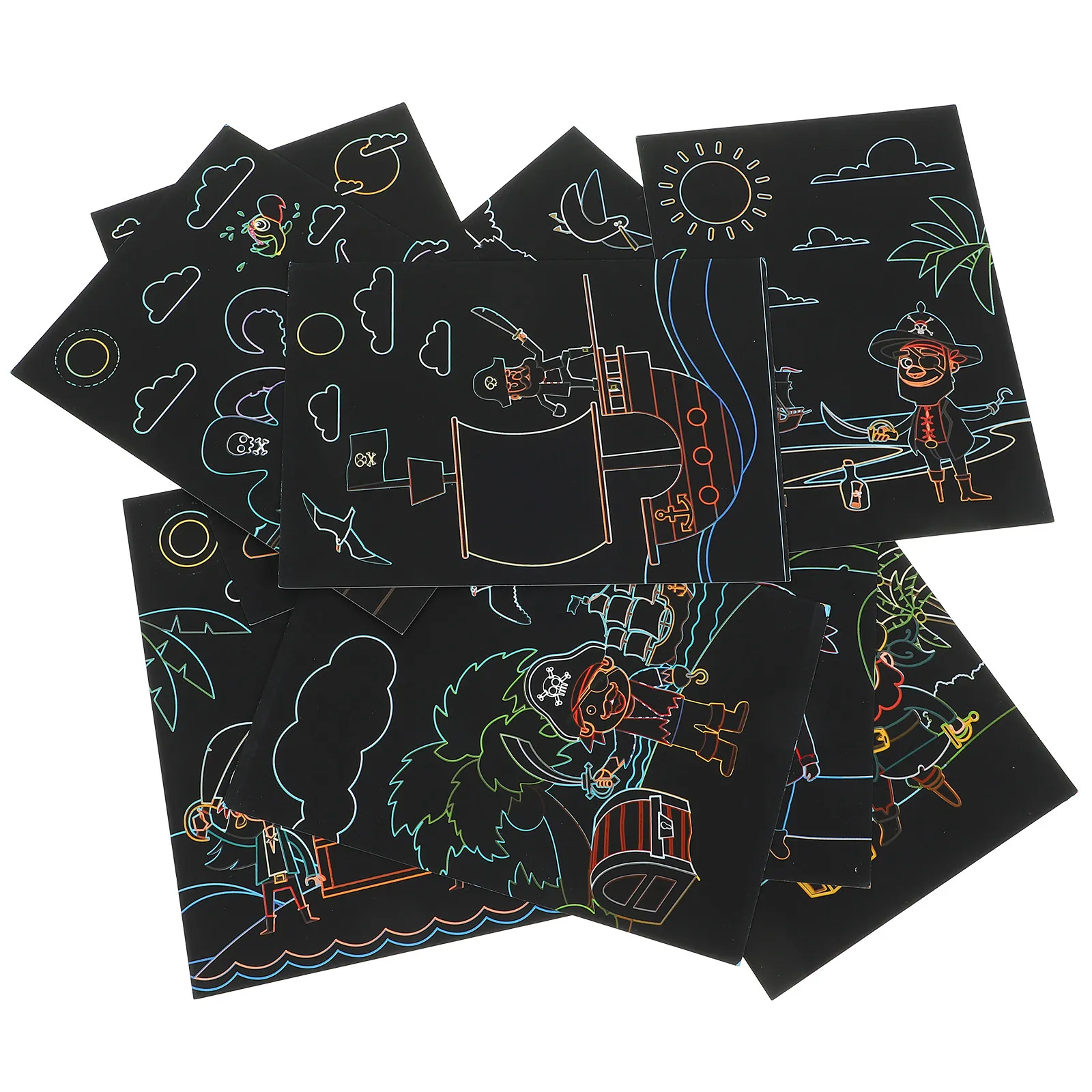 

Набор для творчества «Пират» для детей: листы для скретч-рисования, увлекательная развивающая игра для дома, детского сада и вечеринок