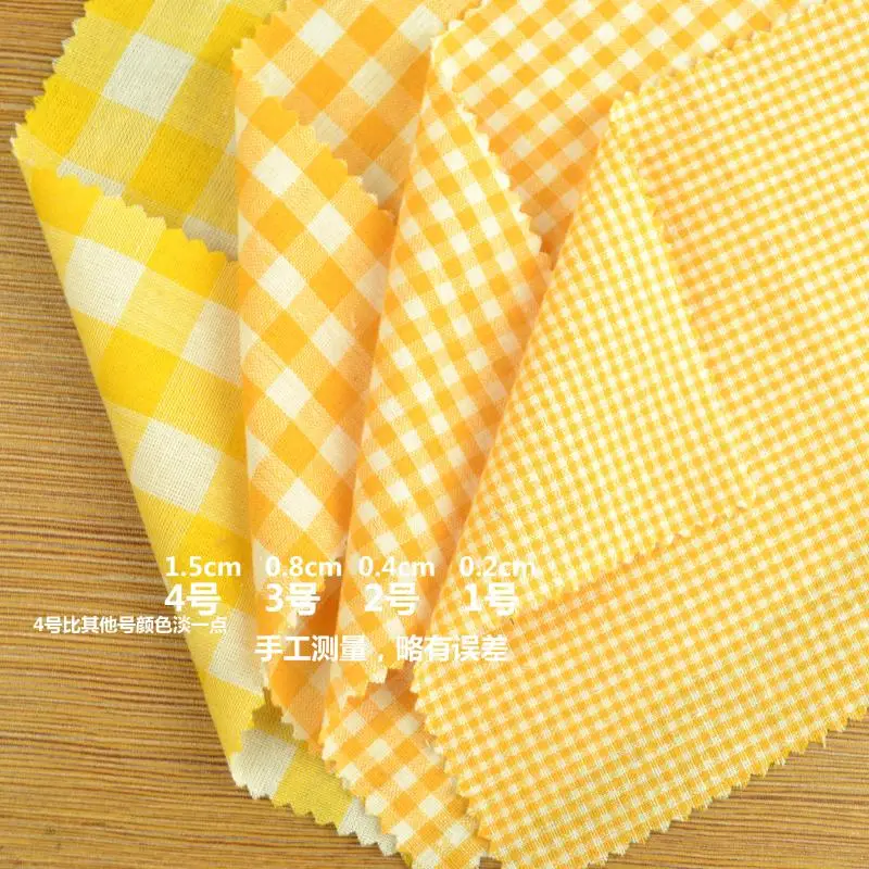 Square Patchwork Needlework DIY Handmade Sewing Mixed Style Floral Print Cotton Fabric Cloth Material Accessory yellow tela