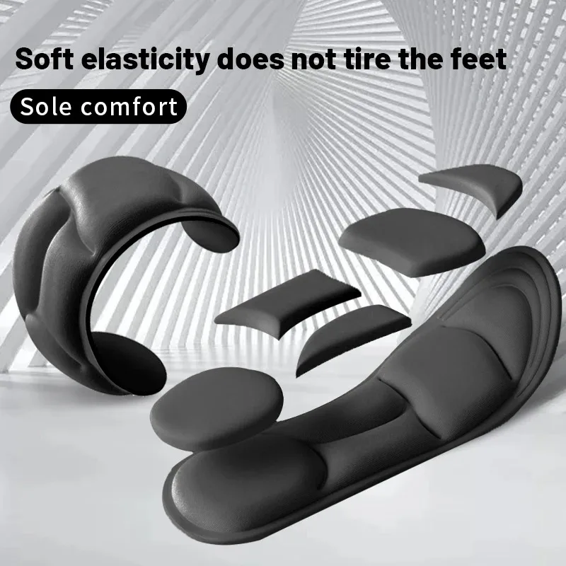 1 Pair 5D Adjustable Wear-resistant Insole Arch Supports Plantar Fasciitis Insole Memory Foam Sole