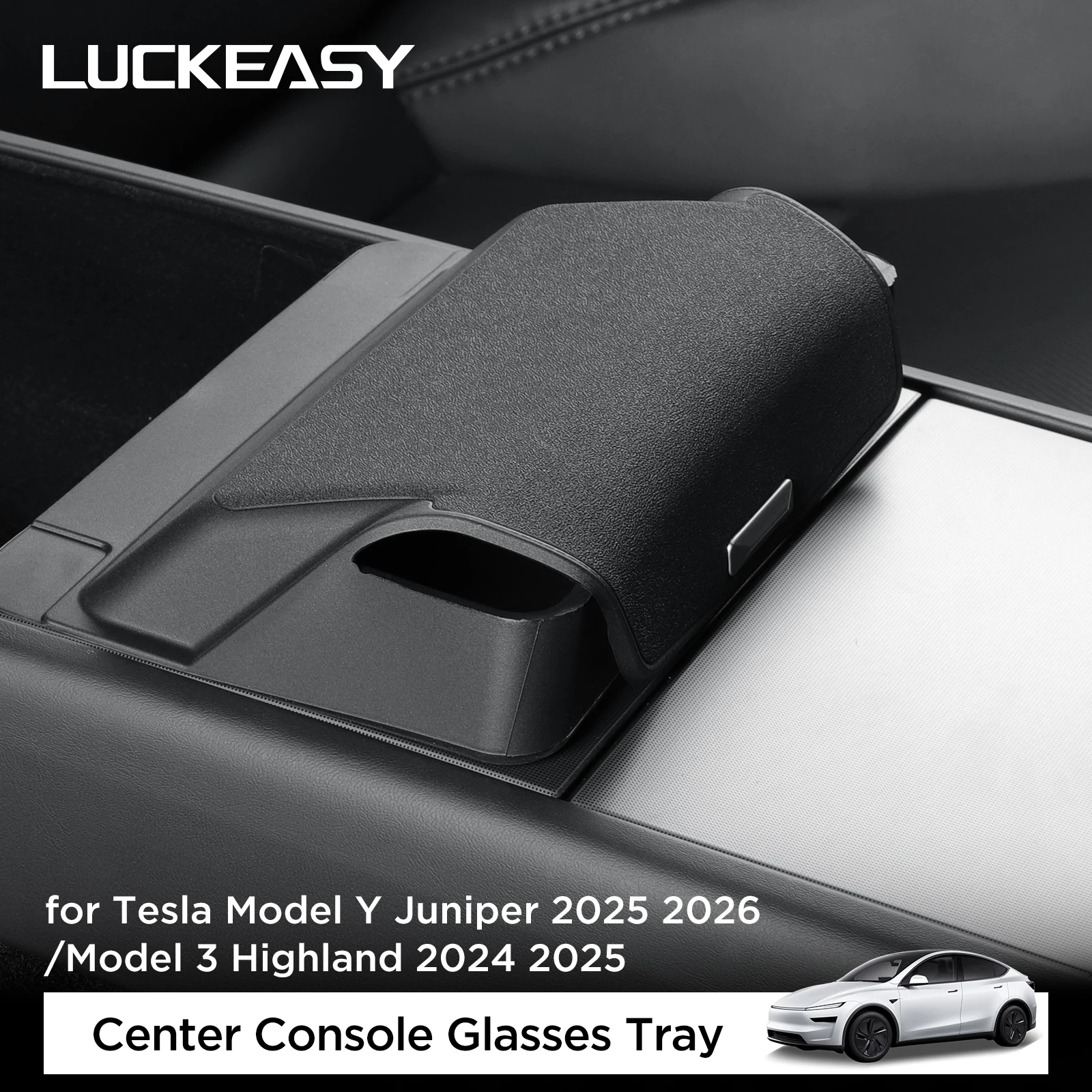 Für 2025 2026 Tesla Model Y Launch Juniper Modell 3 2025 Mittelkonsole Brille Armlehne Aufbewahrungsbox Fach Organizer Autozubehör
