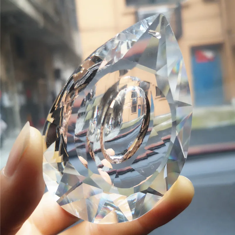 

28pcs Top Quality 89mm Sparkle Crystal Hanging Faceted Chandelier Pendants Glass Lighting Part Home Decoration Free Jump Rings