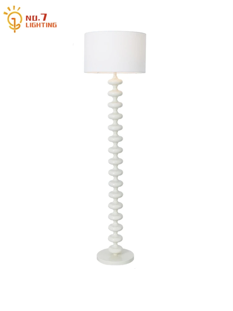 

French Retro Atmosphere Medieval Bauhaus Floor Lamp Cream Wind White Corner Standing Lamp LED E27 Living/Model Room Sofa Bedroom