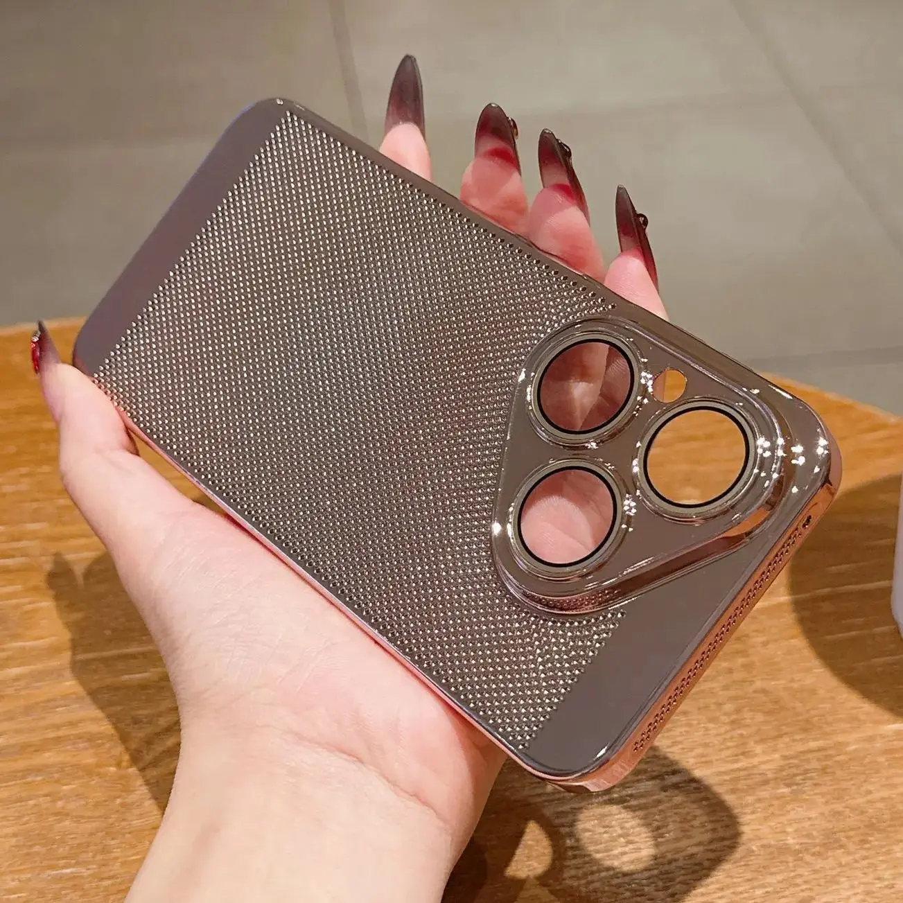 تصفيح تبديد الحرارة تنفس شبكة الحال بالنسبة لهواوي بورا 80 70 P60 الفن P50 كاميرا حماية جوفاء شبكة الصلب الغطاء الخلفي