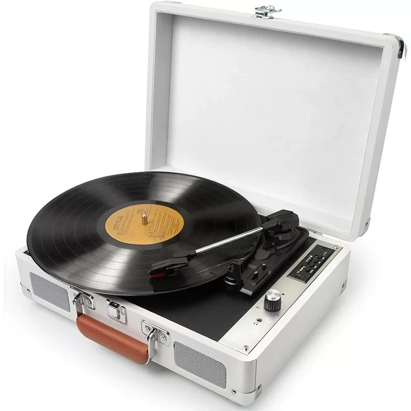 All-in-One 10-in-1 Retro Turntable with Bluetooth, CD/Cassette Player, AM/FM Radio, USB/SD Recorder, AUX & RCA Output