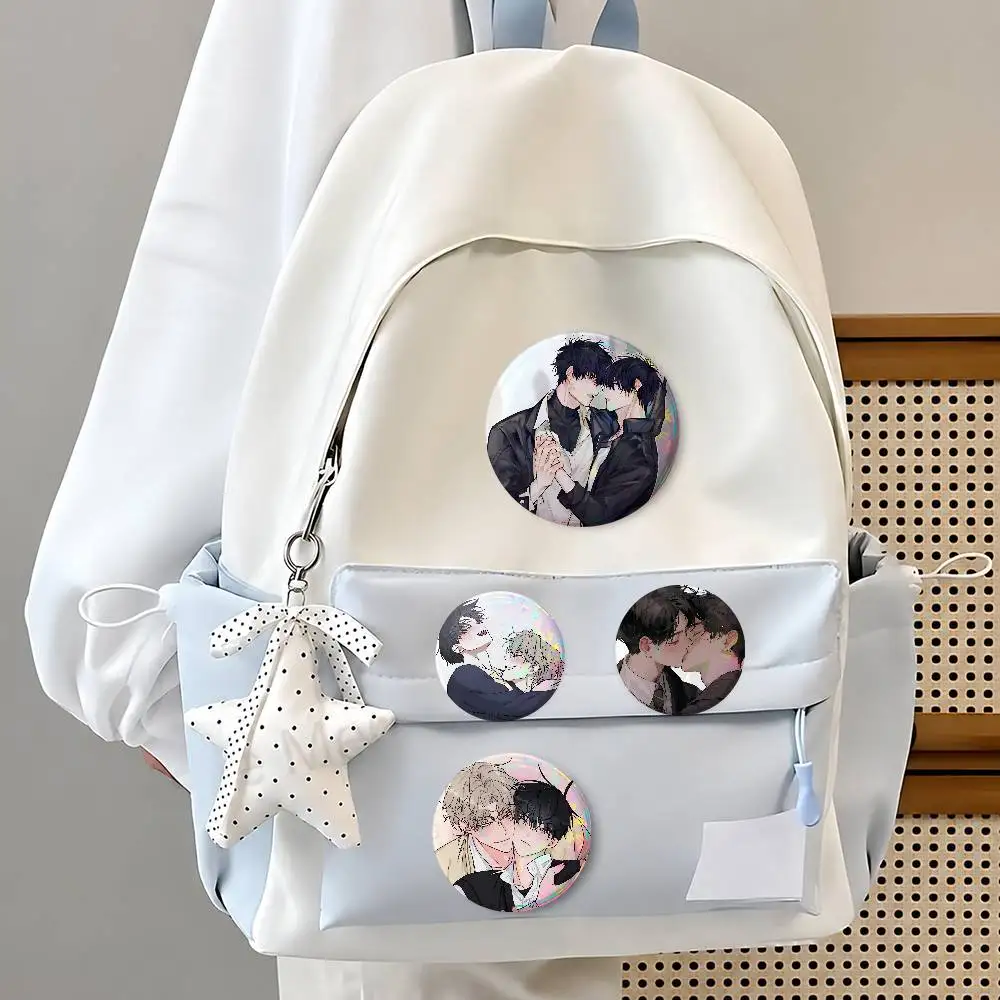 BL Ani-me- Creative Round Button Pins Badge Set Cartoon Anime Movie Music Pattern Brooches For Bags Jackets