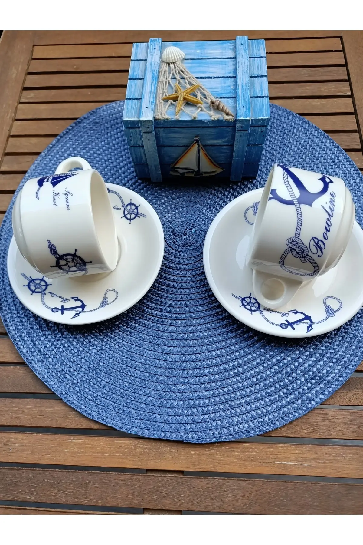 DOLBOVI marine ceramic nescafe cup 2 Li Set.