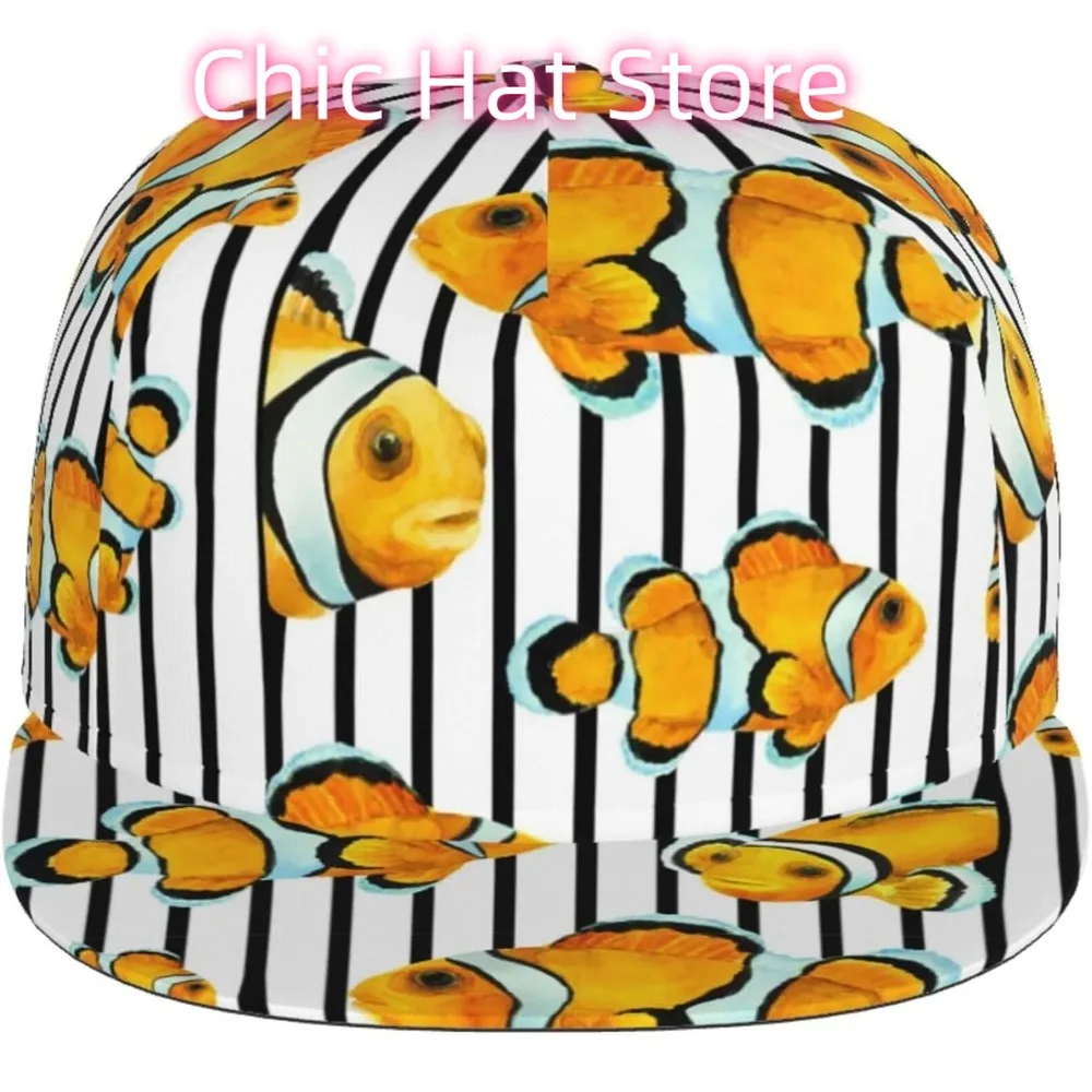 Snapback Hats for Men Women Fashion Japanese Koi Fish Baseball Cap Trucker Hat for Cycling Sports Running Golf Tropical Fish