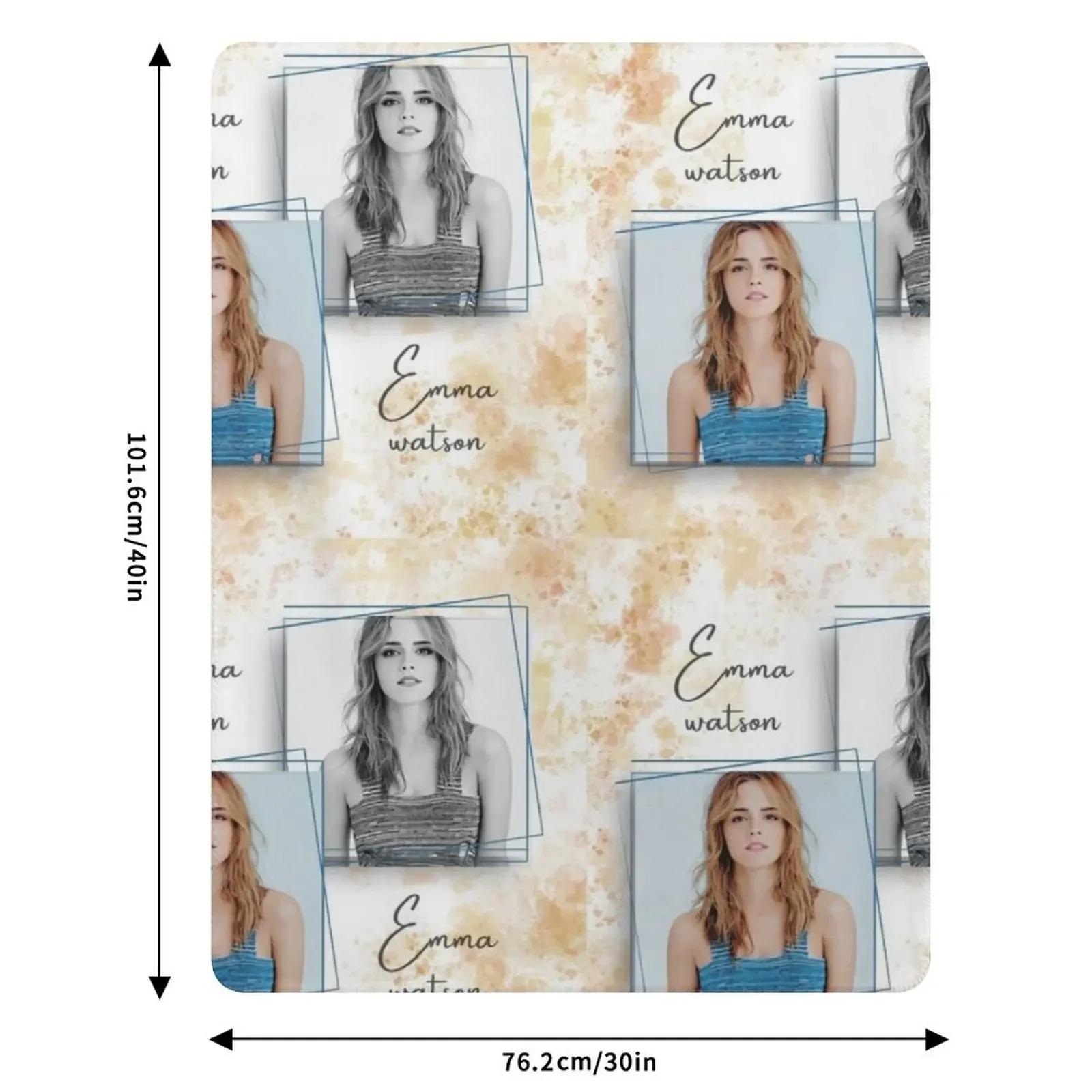 إيما واتسون رمي بطانية فروي هدية مضحكة بطانية فلانيل رقيقة