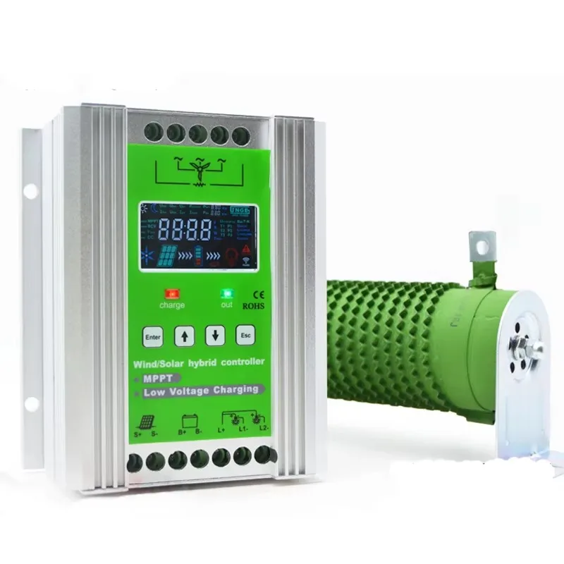 

Portable Hybrid 24V 48V 800W 1000W 1200W 1500W Wind Turbine MPPT Wind and Solar Controller