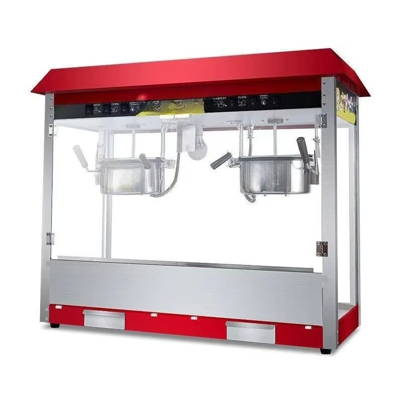 

Коммерческая электрическая машина для приготовления попкорна с двумя чашами