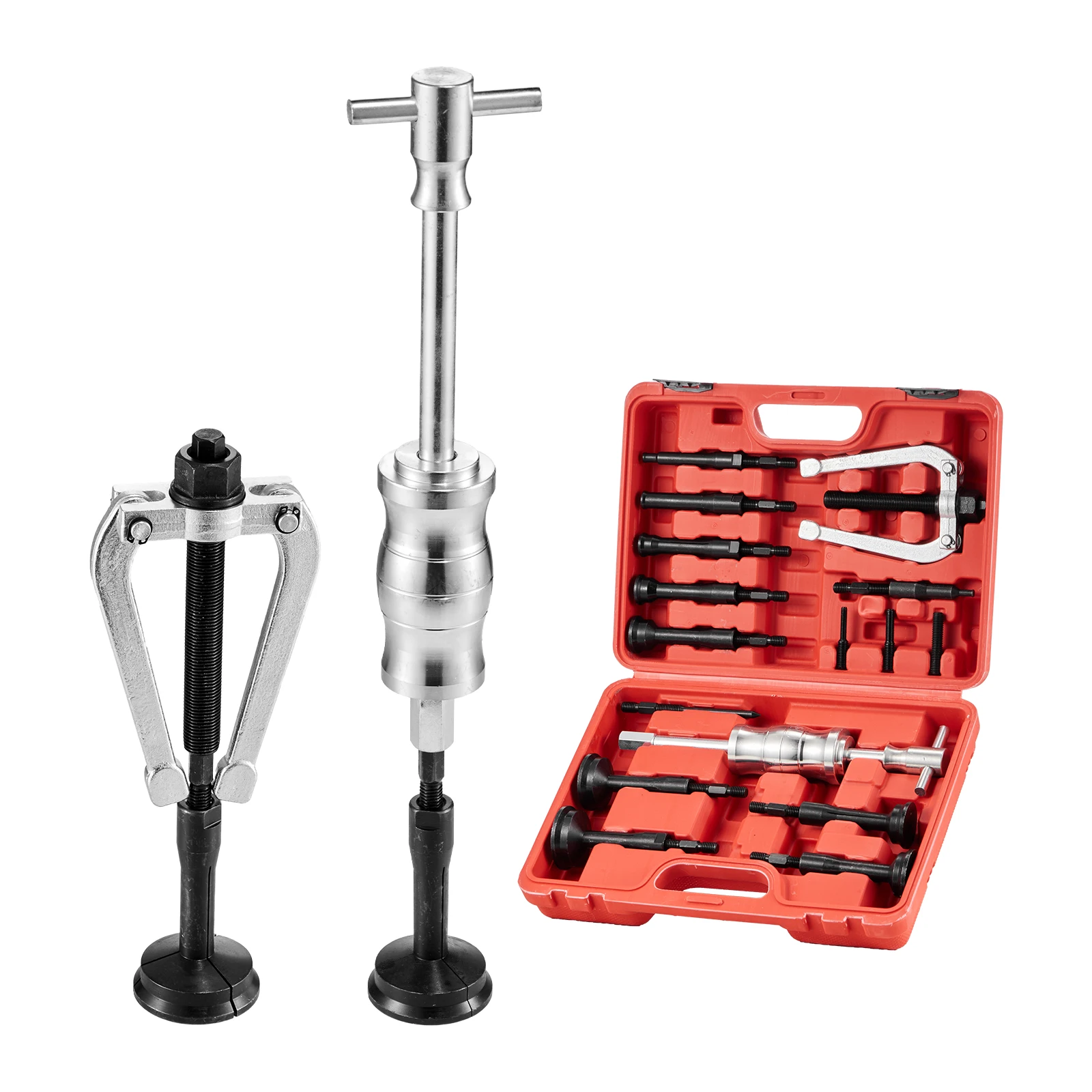 

SucceBuy Blind Hole Bearing Puller Set 16-in-1 Inner Bearing Race and Seal Extractor Kit 16 PCS Slide Hammer Pilot Insert Set