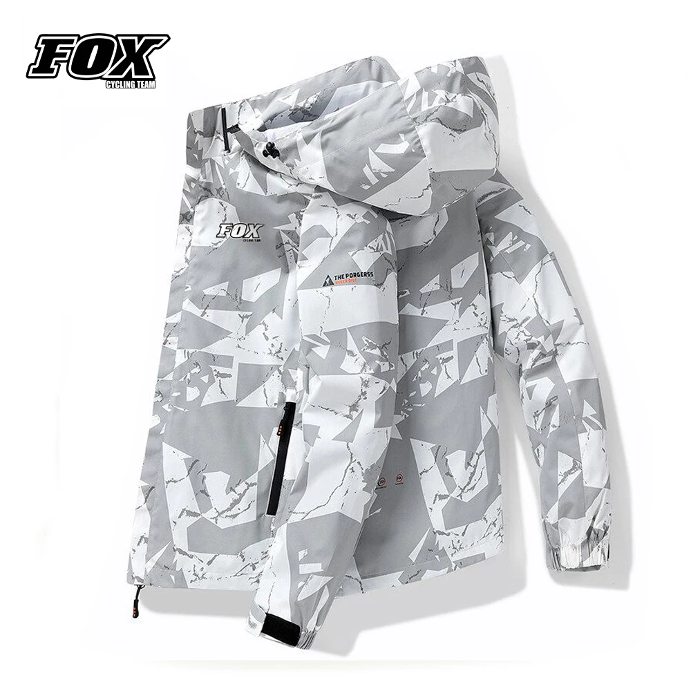 Fox-abrigo de equipo de Ciclismo Para hombre, chaqueta impermeable Para bicicleta de montaña, ropa Para correr y montar en bicicleta, corto, Vento