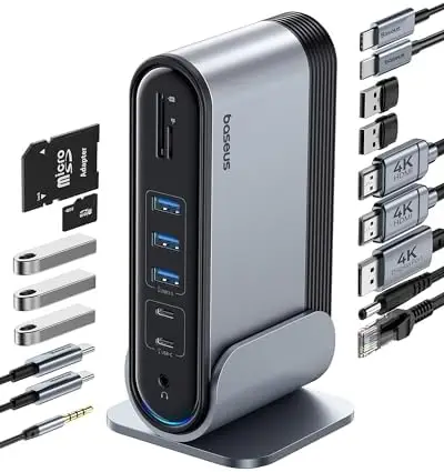 

Portable 17-in-1 setup for gaming and work. Compatible devices included. Optimized title: Portable 17-in-1 Setup for Gaming & W