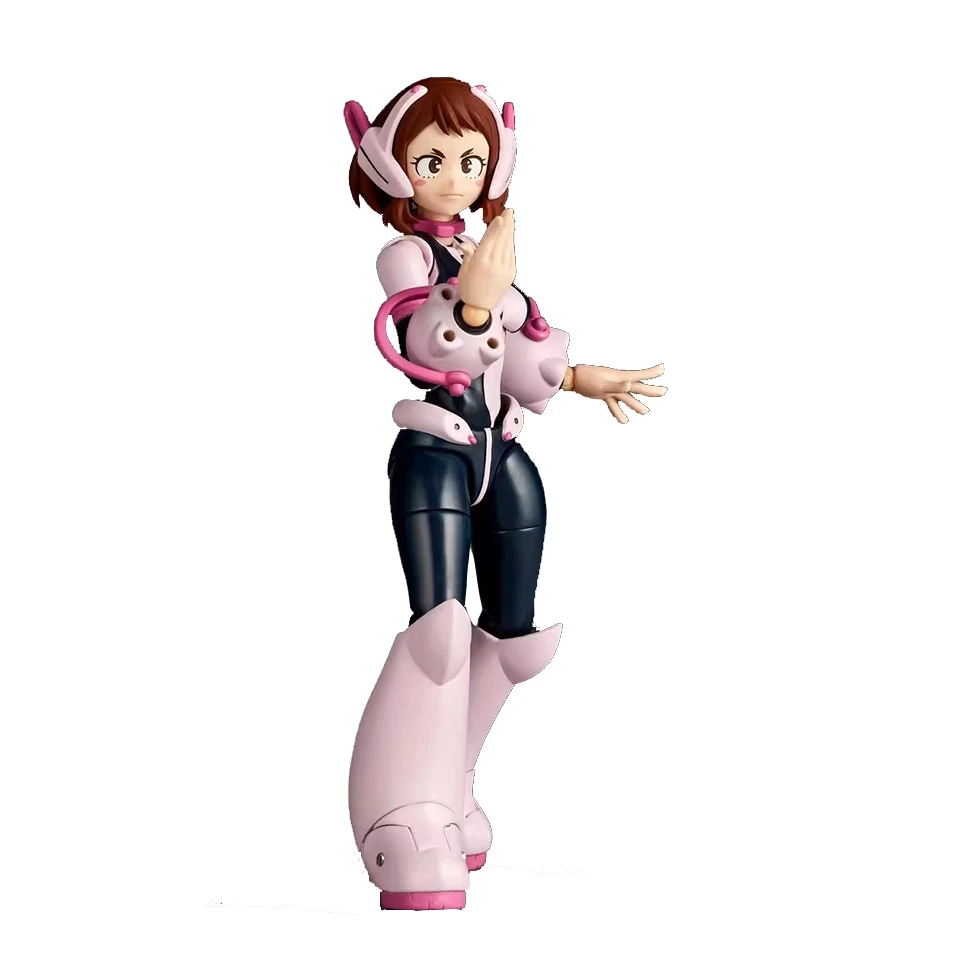 Original Genuine My Hero Academia 14cm Uraraka Ochako Movable Anime Action Figure Model PVC Doll Collection Toys Gift Glazovin