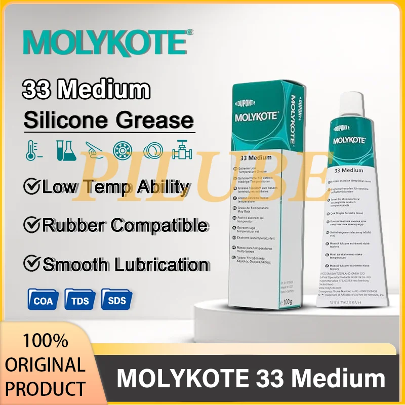 MOLYKOTE 33 Medium Silicone Grease Low Temperature Synthetic Lubricant for Bearings O Rings Instrument Mechanisms and Valves