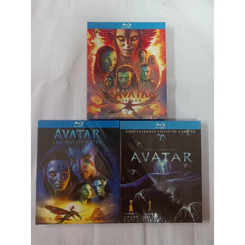 Blu-ray Disc Avatar 1-3 Movie Collection Set High Definition Video