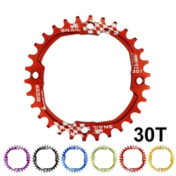 SNAIL 104BCD 30T Cycling Round 7075-T6 MTB Bike Chainwheel Chainring Narrow Wide Ultralight Bike Circle Crankset Plate