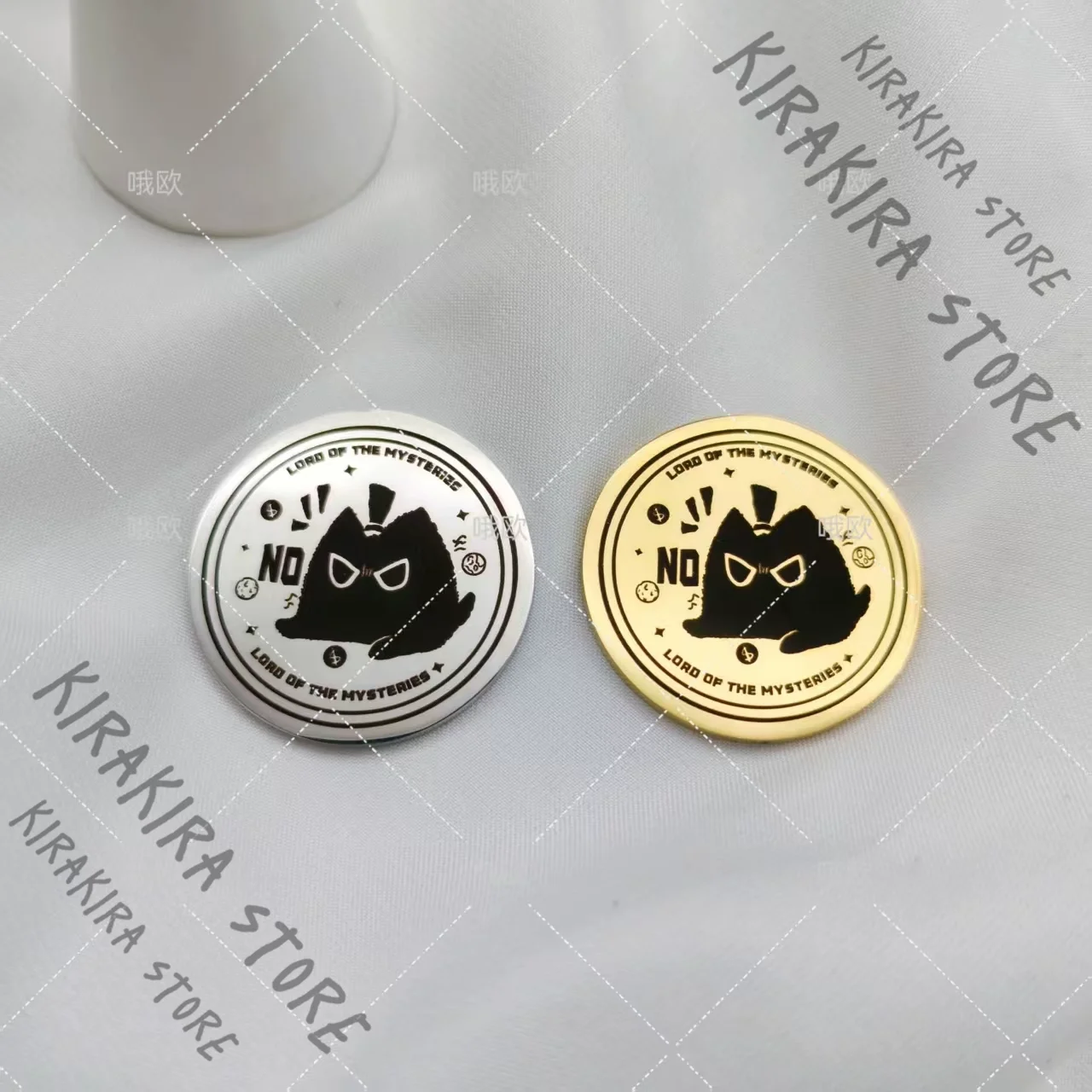 

Klein Moretti Cats Commemorative Metal-engraved Coin Lord of Mysteries Specie Souvenir Chip Coins Ornaments Adorable kawaii