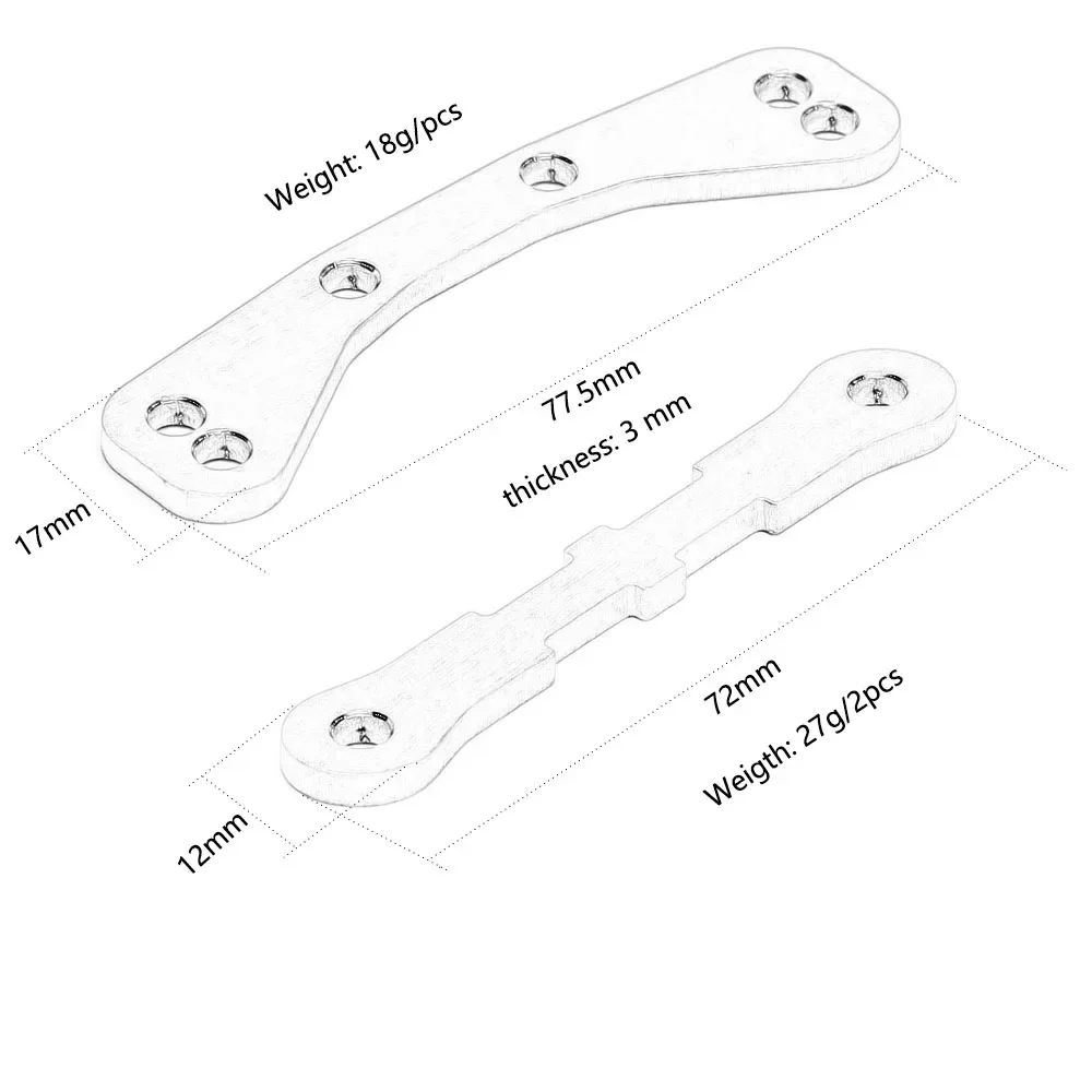 #7726 Stainless Steel Upper / Lower Bulkhead Tie Bar for RC Traxxas 1/5 XMAXX 6S 8S Upgrade Parts