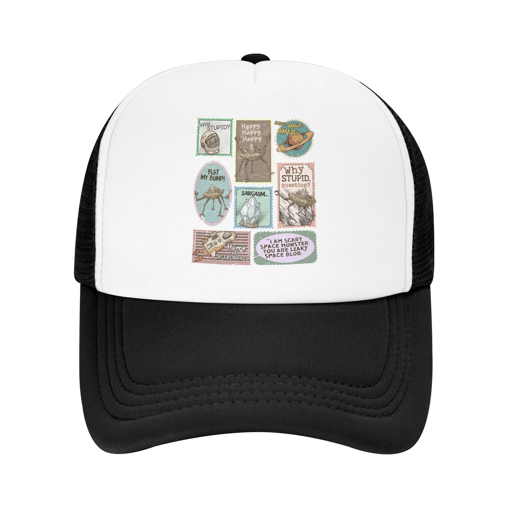 Project Hail Mary Stamps Mesh Baseball Caps Men Women Sport Trucker Worker Cap Adjustable Polyester Sun Caps Summer Trucker Cap