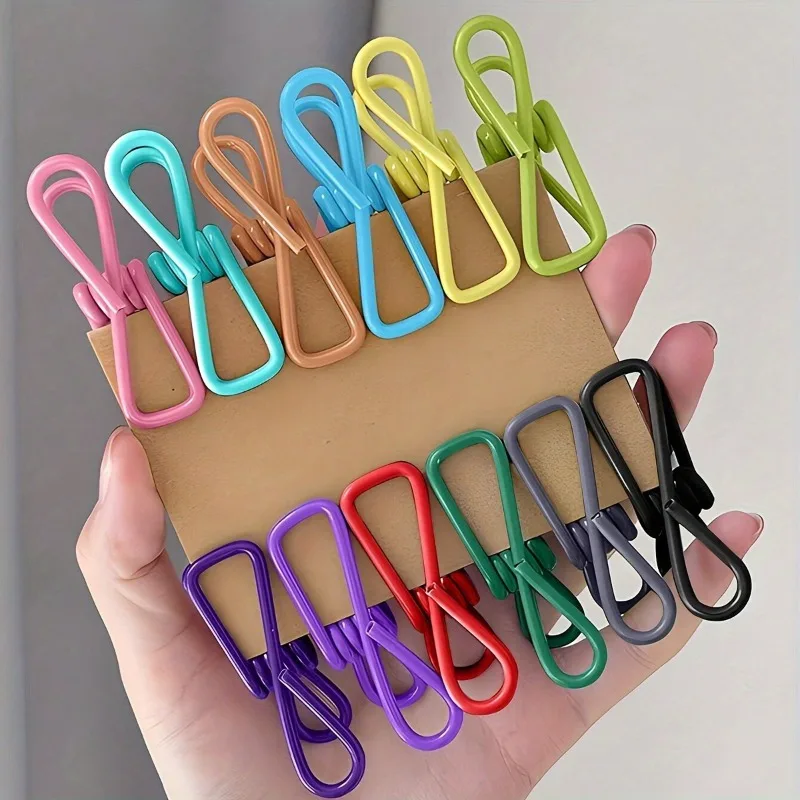 5pcs Packaging Snack Bag Clips, Food Clips, Organizing Storage Clips, Stainless Steel Sealing Clips, Shipped in Random Colors